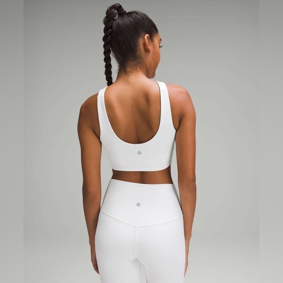 Lululemon SmoothCover Front Cut-Out Yoga Bra in White size 8 - Picture 3 of 11